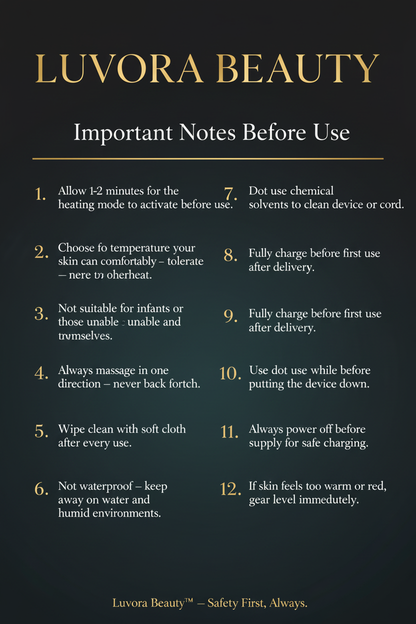 Luvora Beauty Notes Before Use Fixed